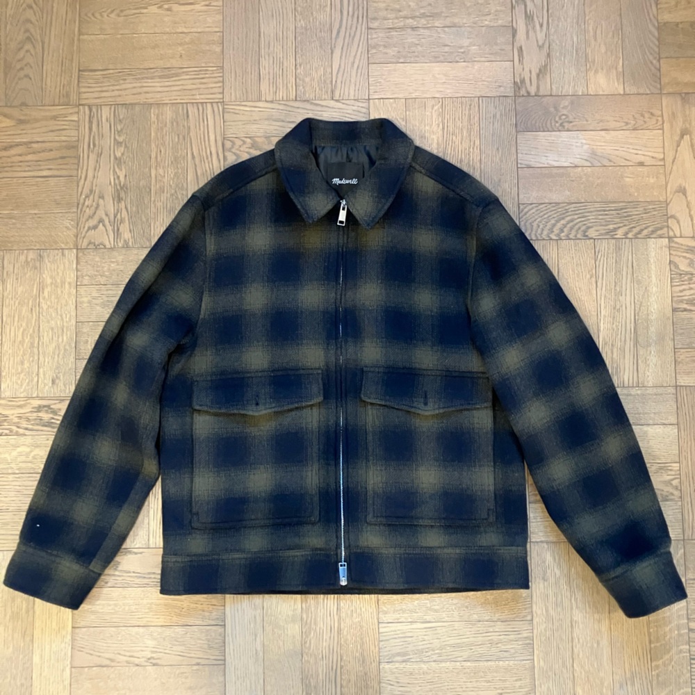 Madewell Men’s Plaid Zip-Up Bomber Jacket